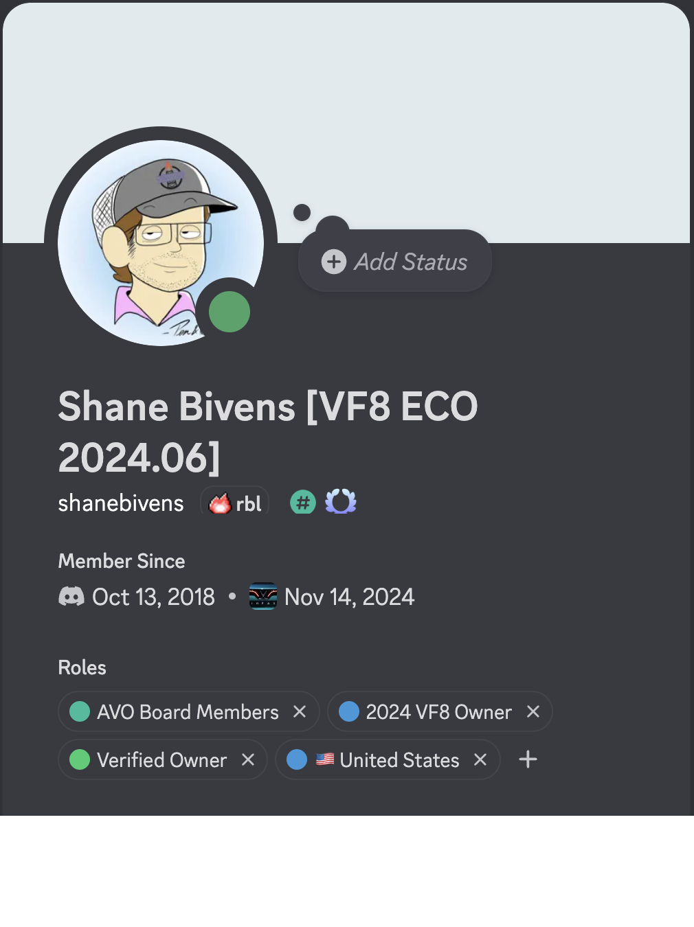 Shane Bivens — Discord profile